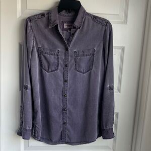Women's Purple Button-Up Shirt